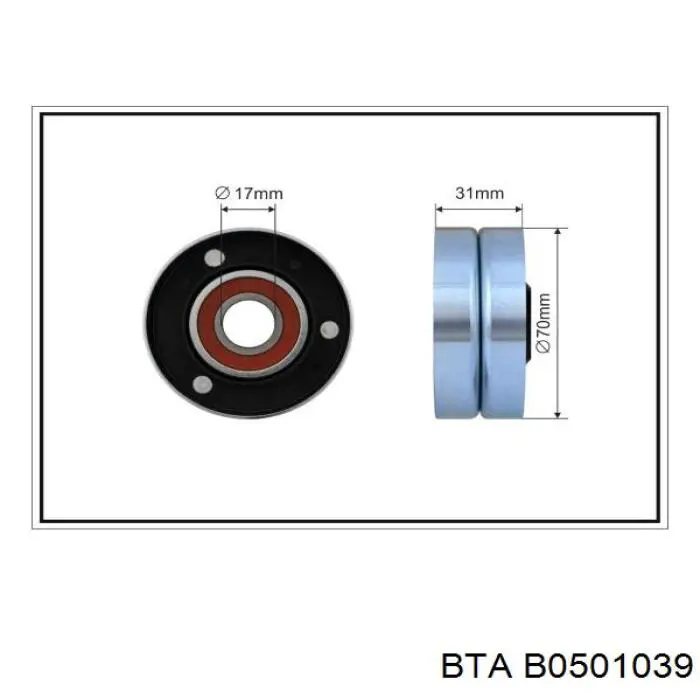 B05-01-039 BTA tensor de correa, correa poli v