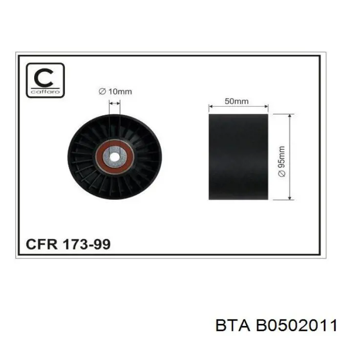 B0502011 BTA rodillo, correa trapecial poli v