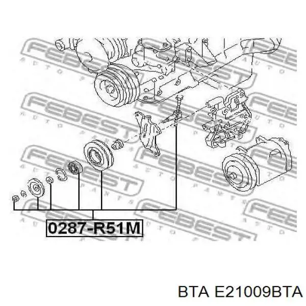 E21009BTA BTA rodillo, correa trapecial poli v