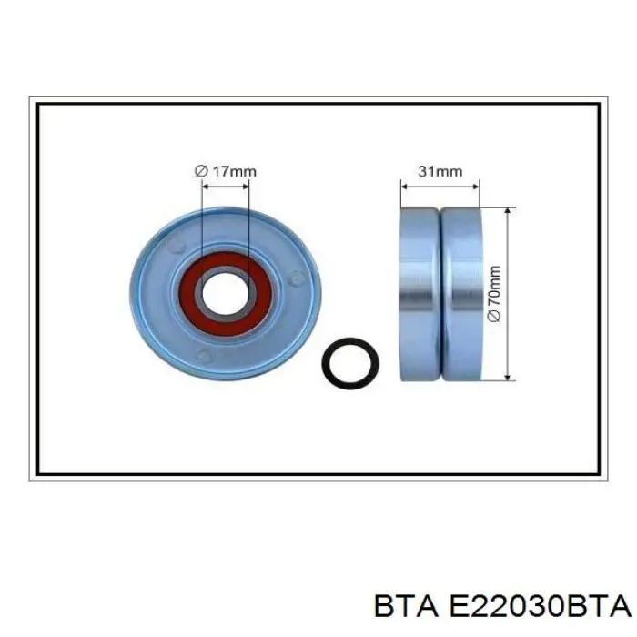 E22030BTA BTA polea tensora correa poli v