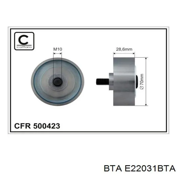 E22031BTA BTA polea inversión / guía, correa poli v