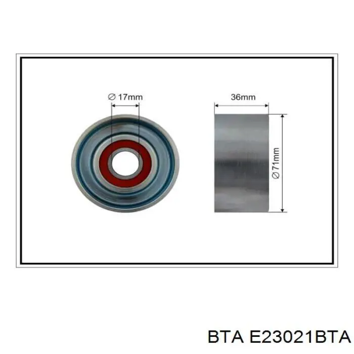 E23021BTA BTA rodillo, correa trapecial poli v