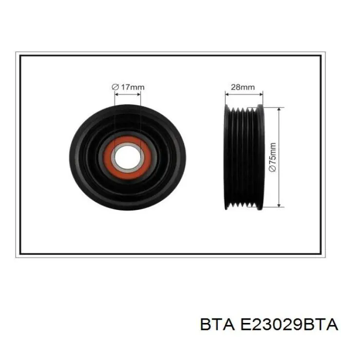 E23029BTA BTA tensor de correa, correa poli v