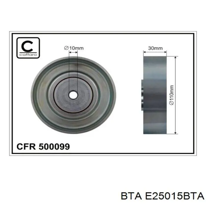 E25015BTA BTA rodillo, correa trapecial poli v