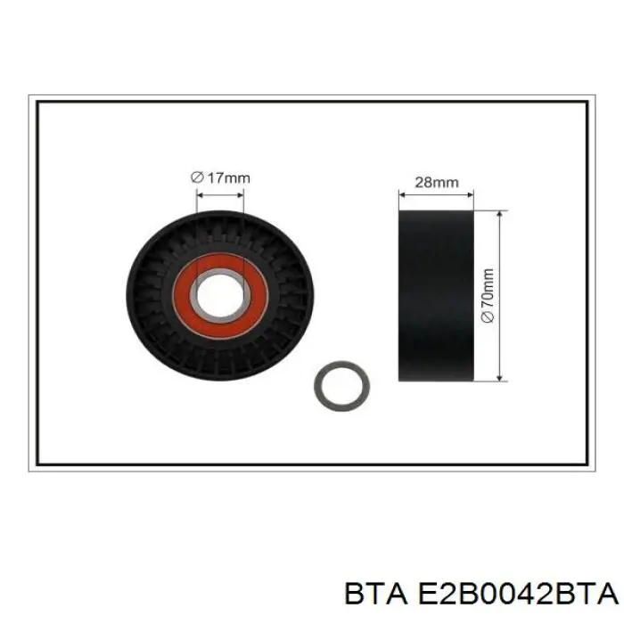 E2B0042BTA BTA polea tensora correa poli v