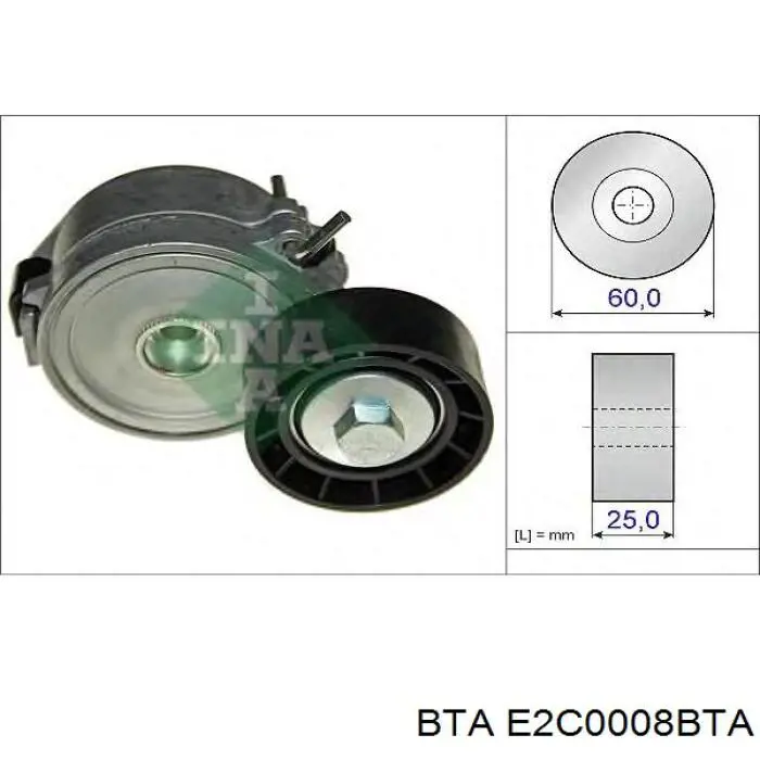 Comprar 252812S000 Hyundai/Kia Polea tensora, correa poli V