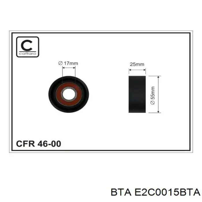 E2C0015BTA BTA tensor de correa, correa poli v