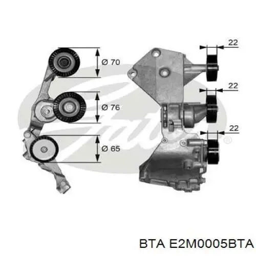Comprar E2M0005BTA BTA Polea tensora, correa poli V