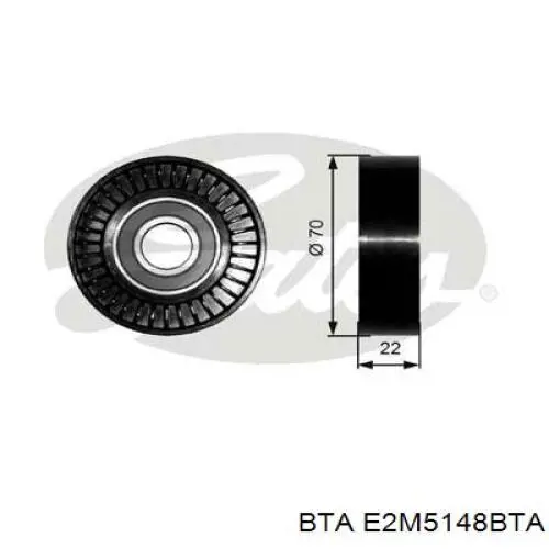 E2M5148BTA BTA polea inversión / guía, correa poli v