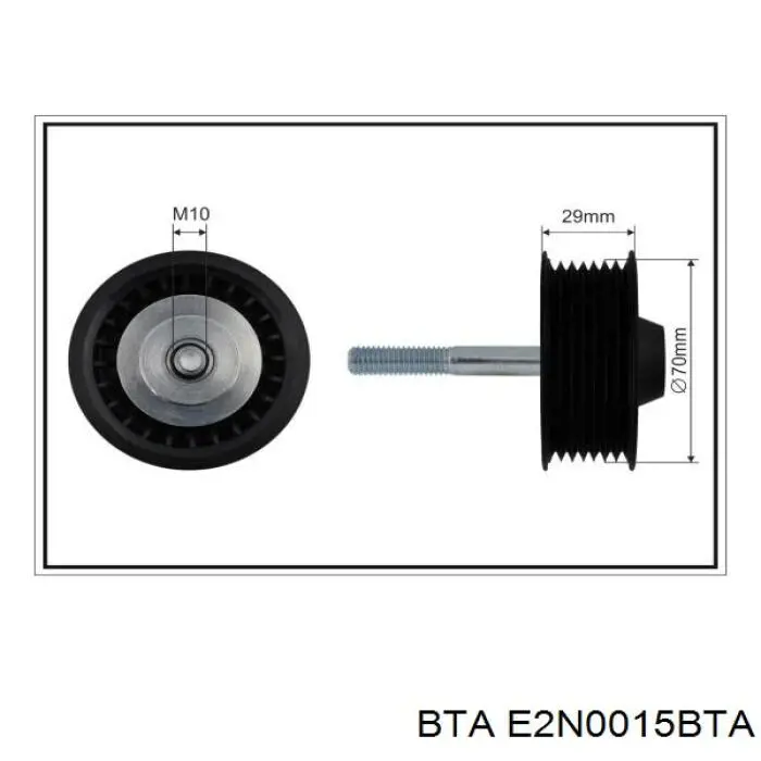 E2N0015BTA BTA polea inversión / guía, correa poli v