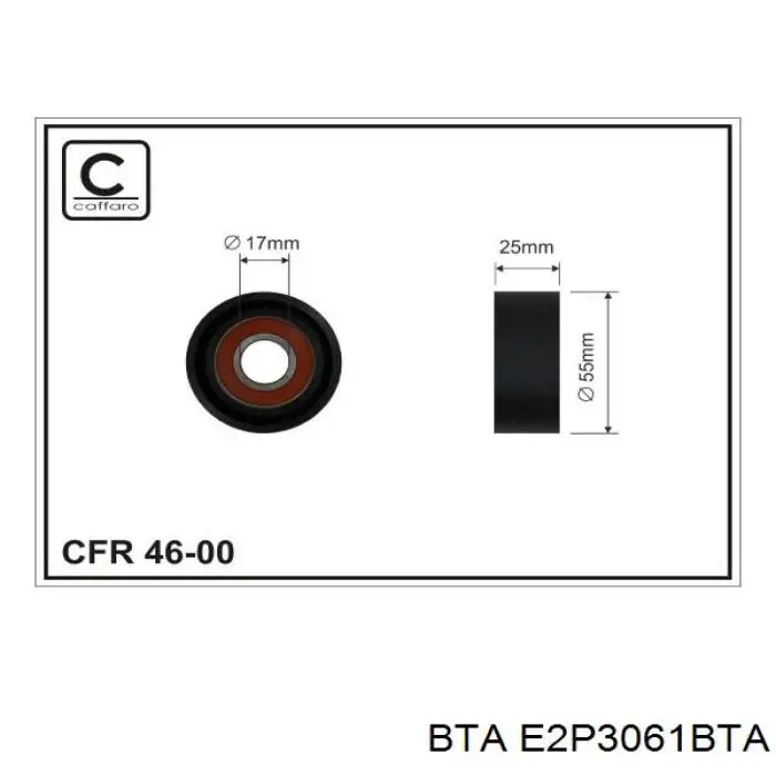E2P3061BTA BTA tensor de correa, correa poli v