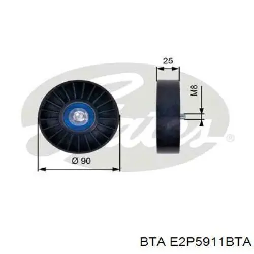E2P5911BTA BTA polea inversión / guía, correa poli v