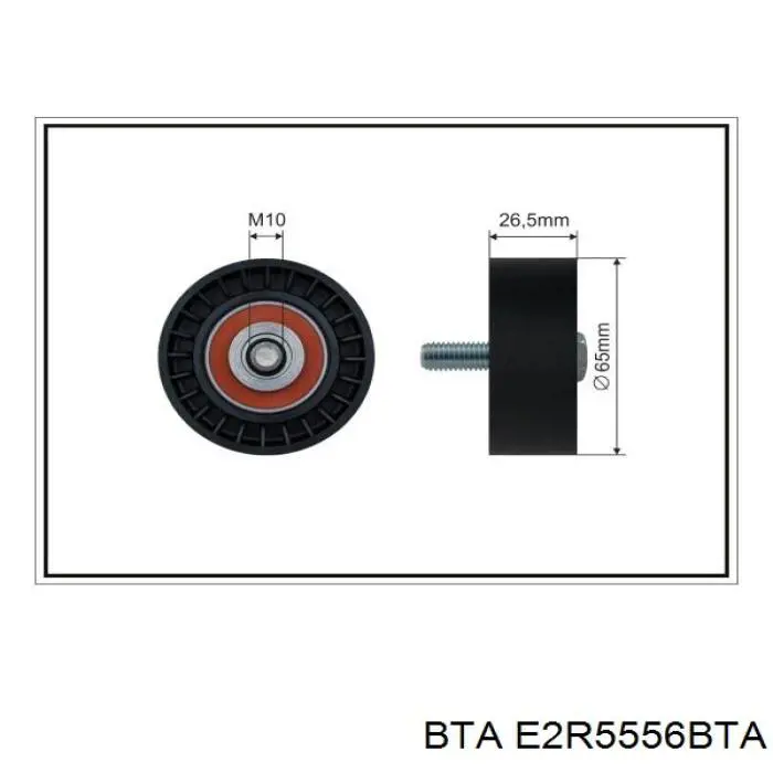 E2R5556BTA BTA polea tensora, correa poli v