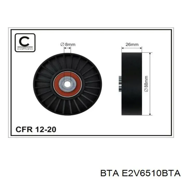Comprar E2V6510BTA BTA Polea inversión/guía, correa poli V