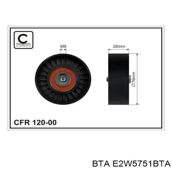 Rodillo tensor correa poli V BTA E2W5751BTA precio, desde 16,79 EUR