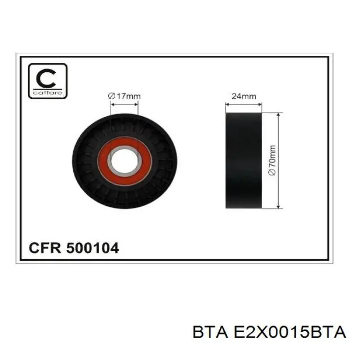 E2X0015BTA BTA rodillo, correa trapecial poli v