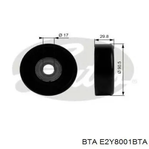 E2Y8001BTA BTA polea inversión / guía, correa poli v