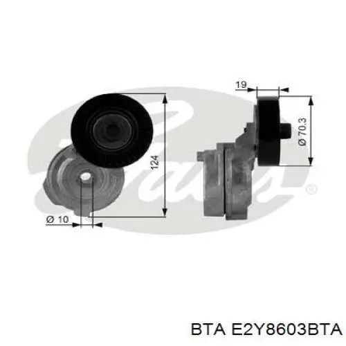 E2Y8603BTA BTA rodillo, correa trapecial poli v