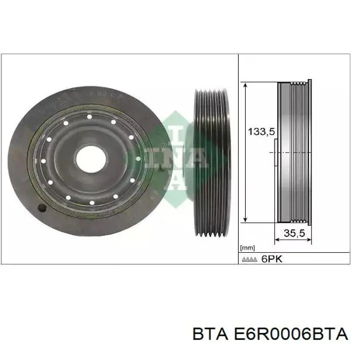 E6R0006BTA BTA polea, cigüeñal