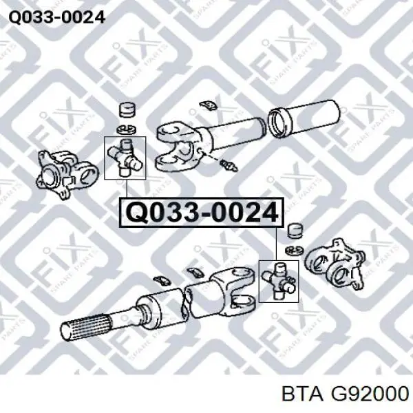 G92000 BTA cruceta de árbol de cardán trasero