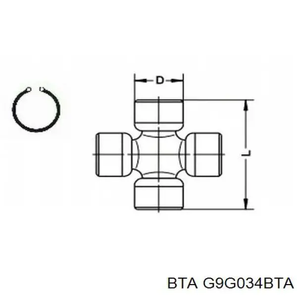Cruceta del eje cardán trasero BTA G9G034BTA precio, desde 19,85 EUR