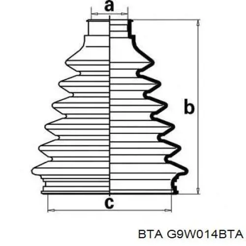 G9W014BTA BTA suspensión, árbol de transmisión