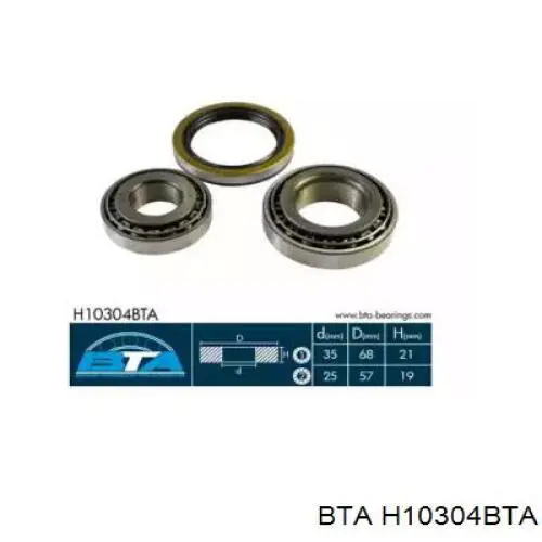Cojinete de cubo delantero BTA H10304BTA precio, desde 26,09 EUR
