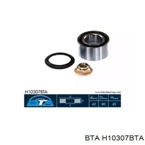Comprar H10307BTA BTA Cojinete de rueda trasero