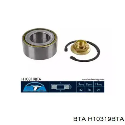 Rodamiento de rueda delantero KAP KM0800065