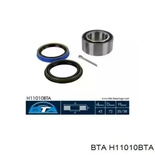 Cojinete de rueda delantero H11010BTA BTA