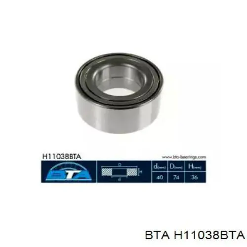 Cojinete de rueda delantero BTA H11038BTA precio, desde 23,67 EUR