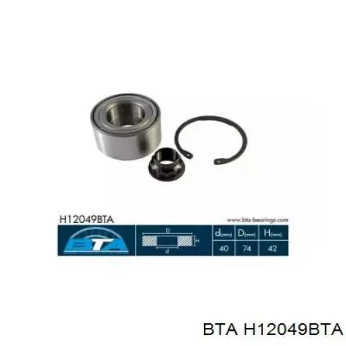 Cojinete de rueda delantero Toyota Corolla E12