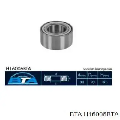 Cojinete de rueda delantero BTA H16006BTA precio, desde 24,32 EUR