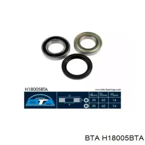 Cojinete de rueda delantero BTA H18005BTA precio, desde 15,84 EUR