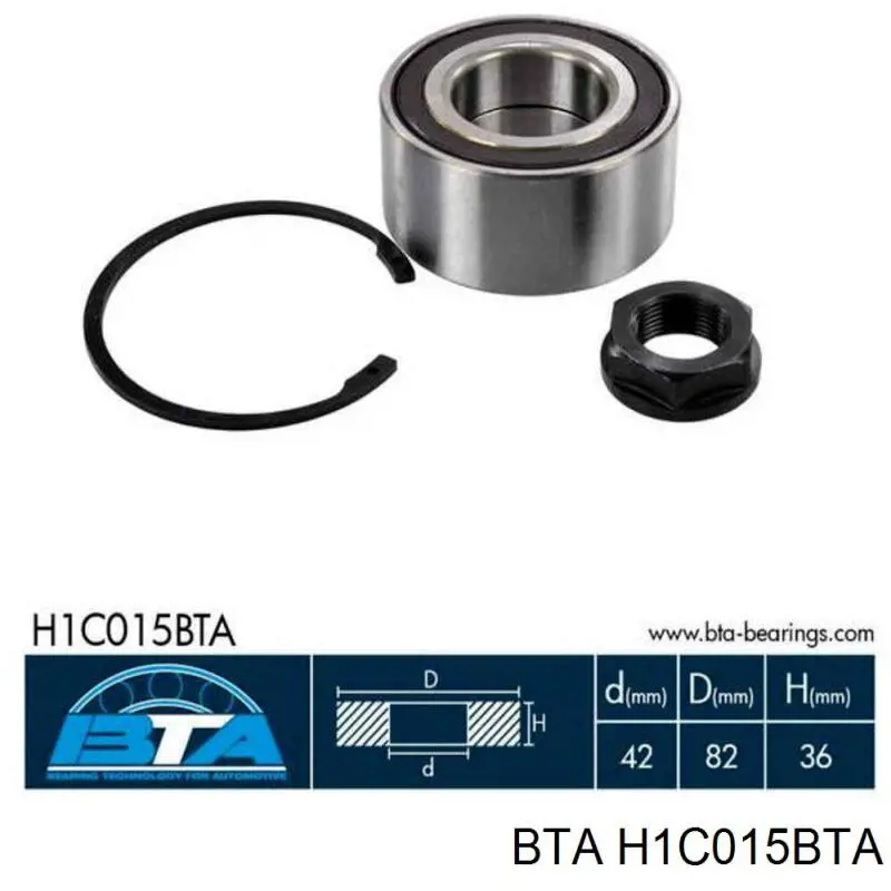 H1C015BTA BTA cojinete de rueda delantero
