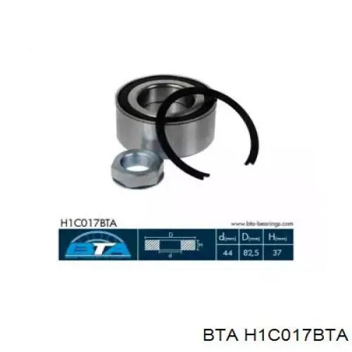 Cojinete de rueda delantero BTA H1C017BTA precio, desde 48,82 EUR