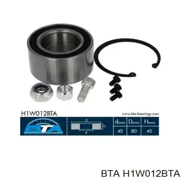 Comprar H1W012BTA BTA Cojinete de rueda delantero