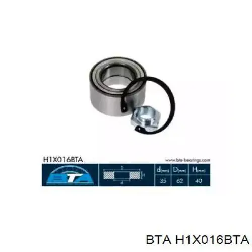 Comprar H1X016BTA BTA Cojinete de rueda delantero