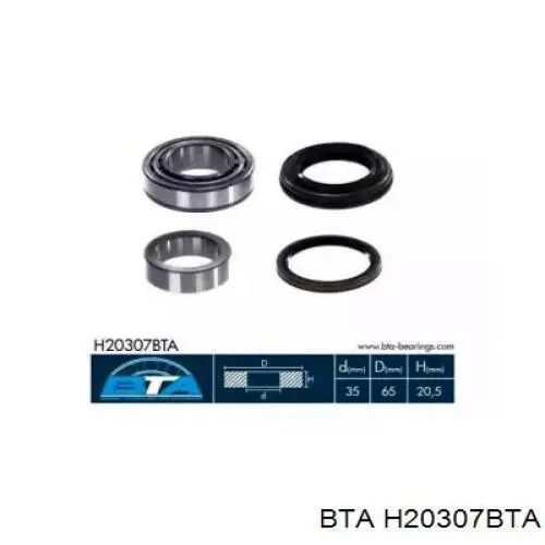 Comprar H20307BTA BTA Cojinete de rueda trasero