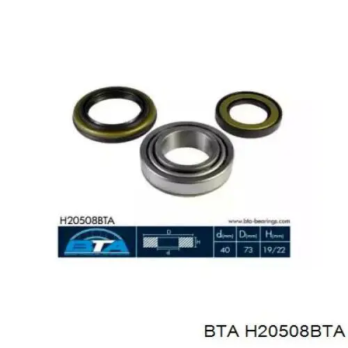 Cojinete de cubo delantero BTA H20508BTA precio, desde 30,52 EUR