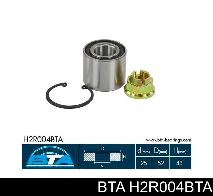 Cojinete de cubo delantero BTA H2R004BTA precio, desde 32,94 EUR