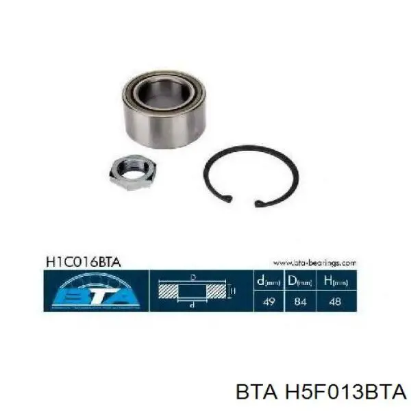 Buje de rueda delantero N1032 Metzger