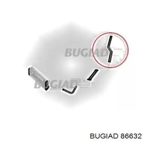 86632 Bugiad tubo flexible de aspiración, cuerpo mariposa