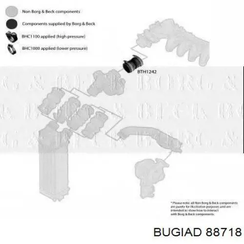 88718 Bugiad Manguera del intercooler