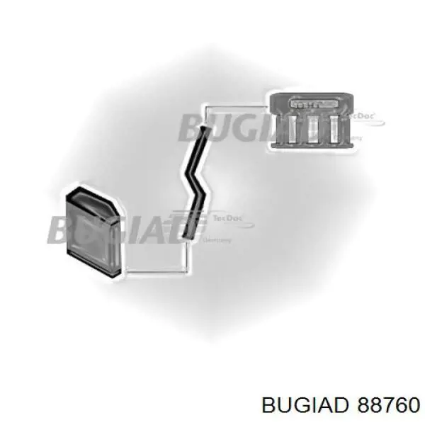 88760 Bugiad tubo flexible de aire de sobrealimentación izquierdo