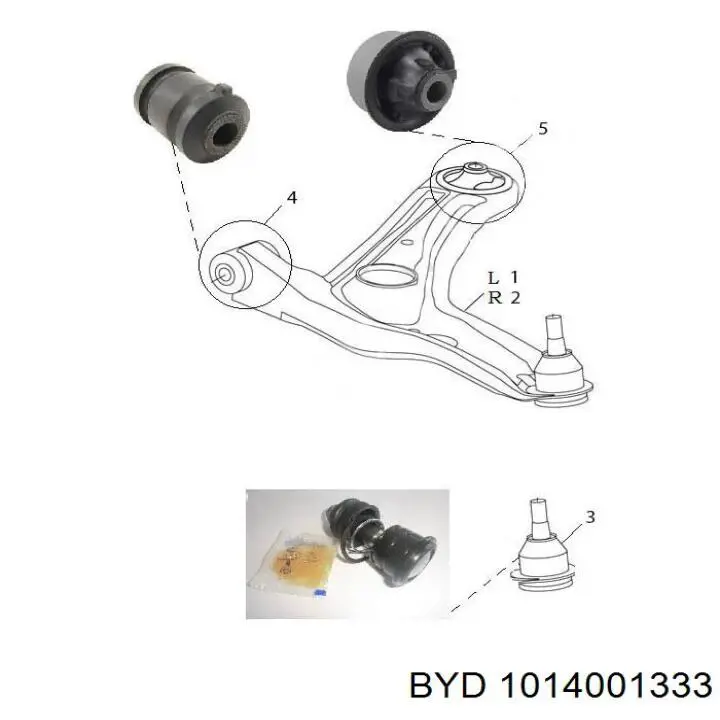 1014001333 BYD rótula de suspensión inferior