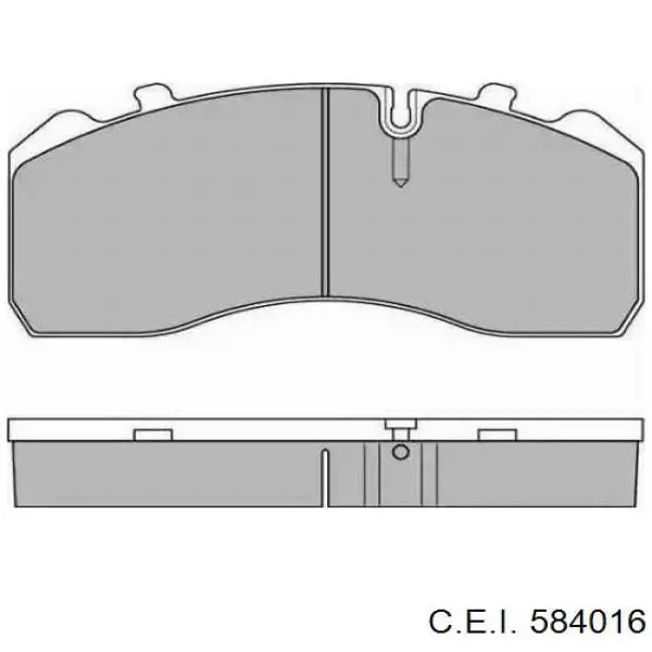 584.016 C.e.i. pastillas de freno delanteras