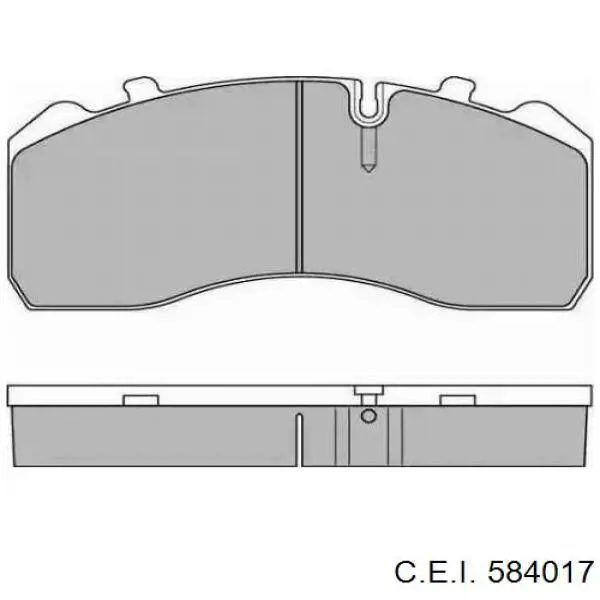 584.017 C.e.i. pastillas de freno delanteras