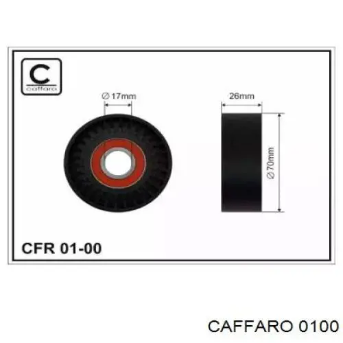 Rodillo tensor correa poli V Caffaro 0100 precio, desde 10,86 EUR