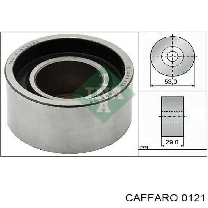 01-21 Caffaro polea inversión / guía, correa poli v